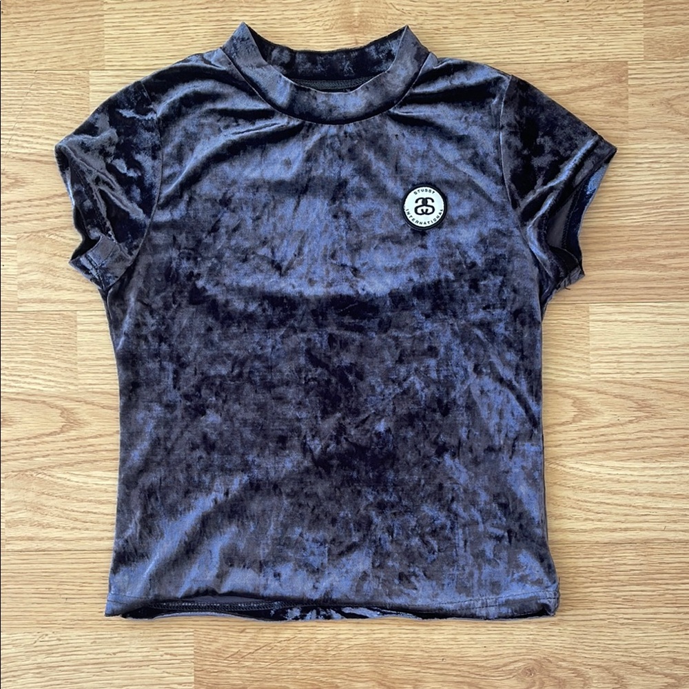 STUSSY Velvet Violet Cap Sleeve Top